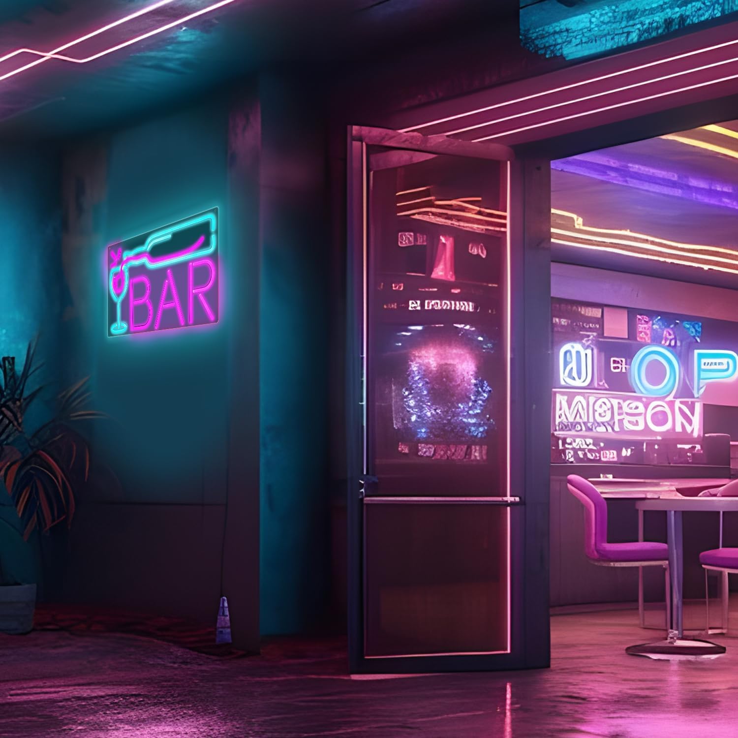 Bar Signs for Home Bar, BAR Neon Sign with 10-Level Dimmer, USB or Battery Powered Neon Lights for Man Cave, Pub, Club, Party, Wall Decor Art, Ideal Gift for Men - Image 7