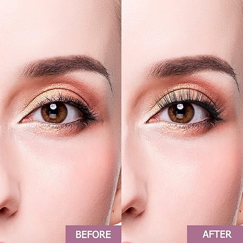 Miniatura 6 de QUEWEL 72 pestañas postizas individuales de raíz ancha, rizo CD, longitud de 0.315-0.630 in, estilos natural 02, suaves y para uso personal en casa