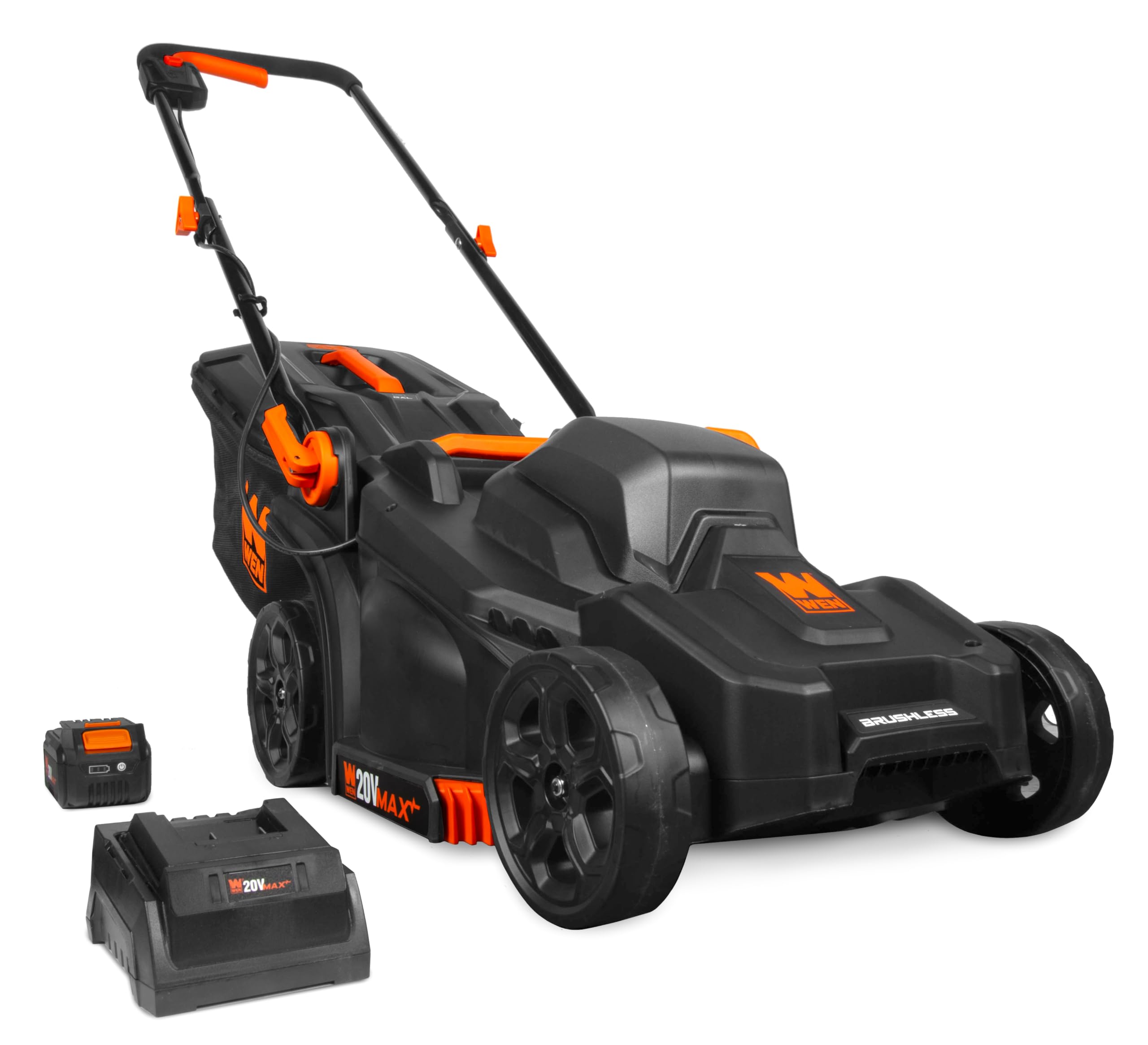 WEN 20V Max 15-Inch Cordless Brushless Lawn Mower with 5Ah Battery and Charger (20835)-image-36