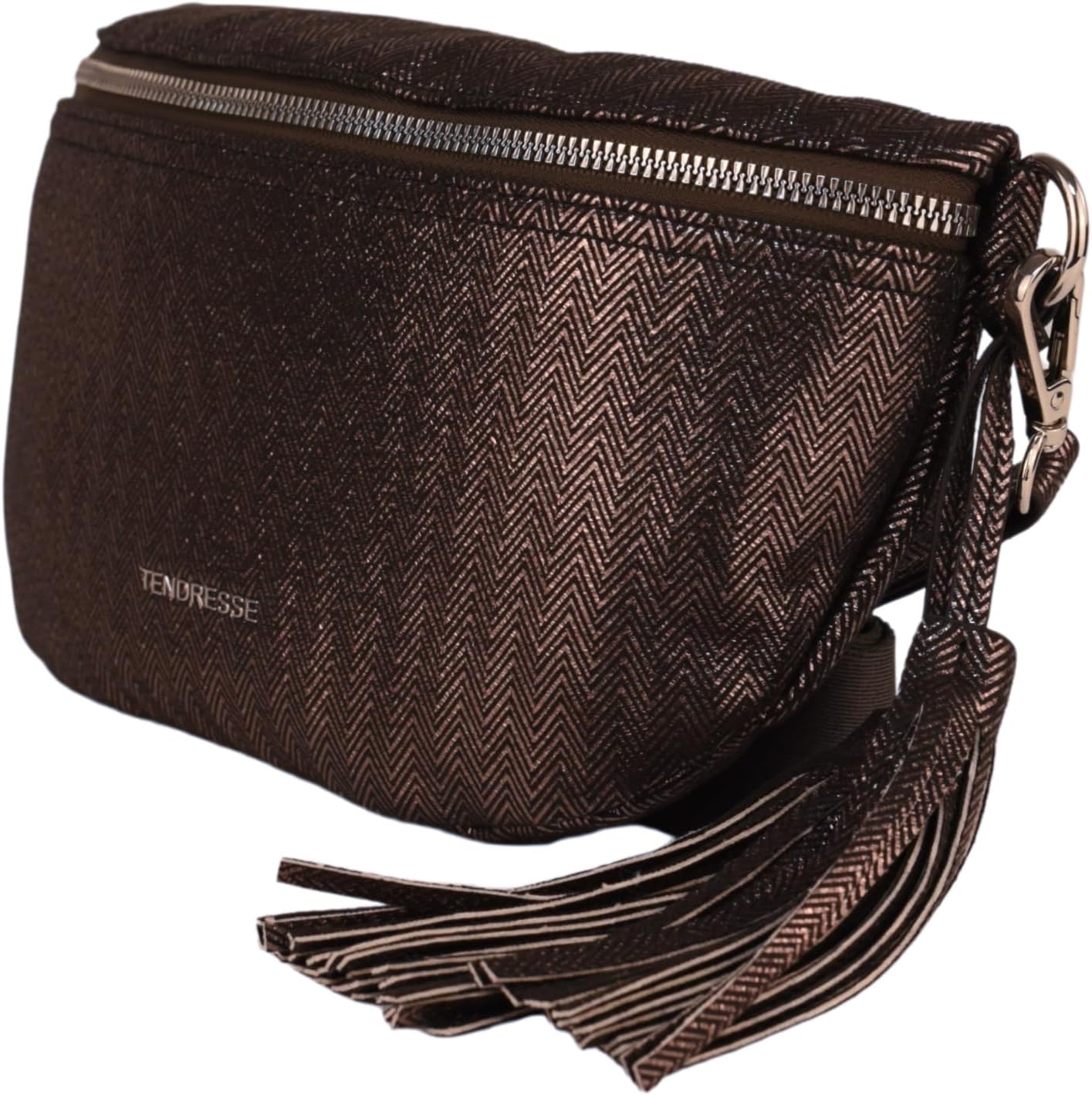 Fanny Crossbody Sling Bag with Tassel|No Buckle(brown) image 5