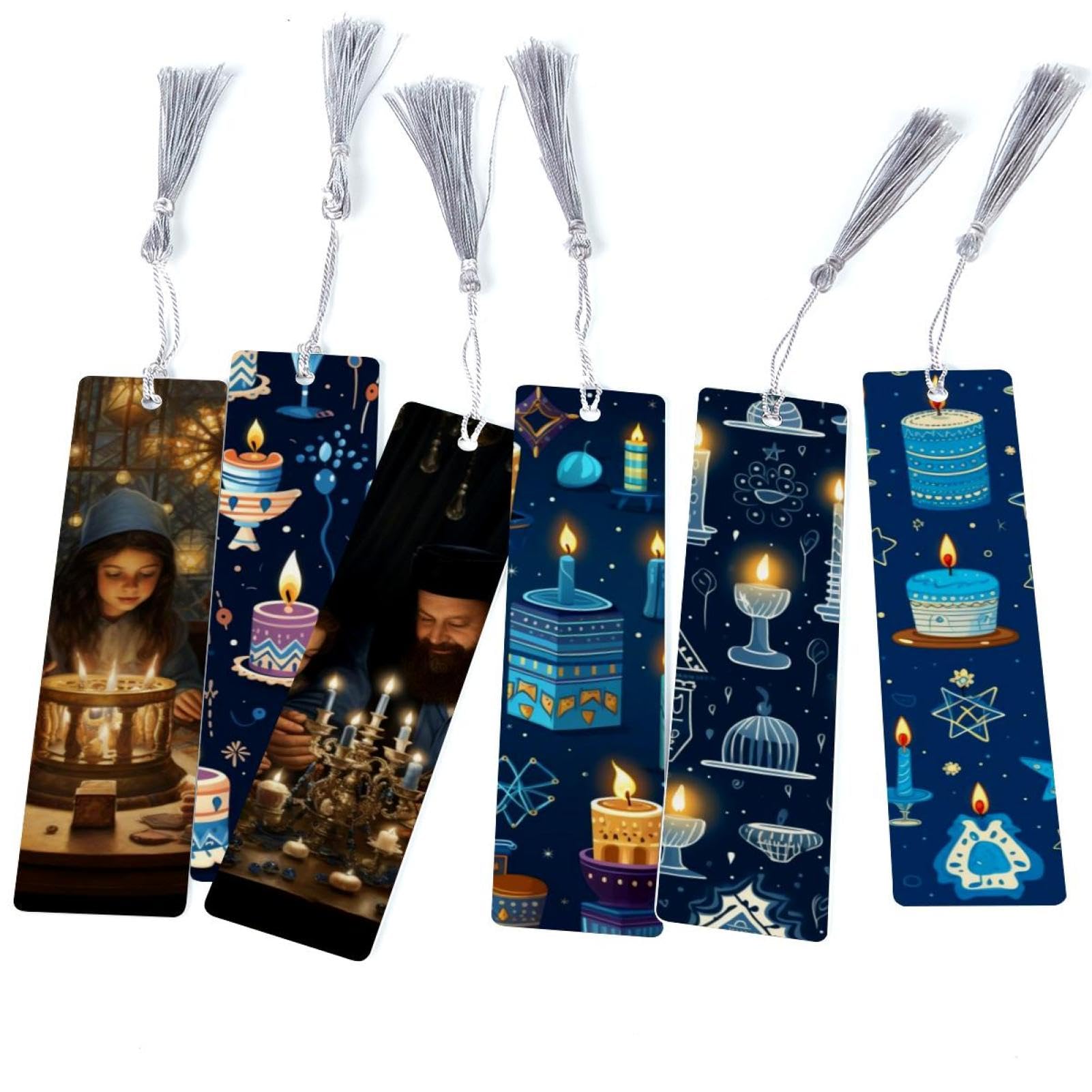 Marque-pages Hanoukka à pompons : le coffret de 6 petits cadeaux pour lecteurs - 8