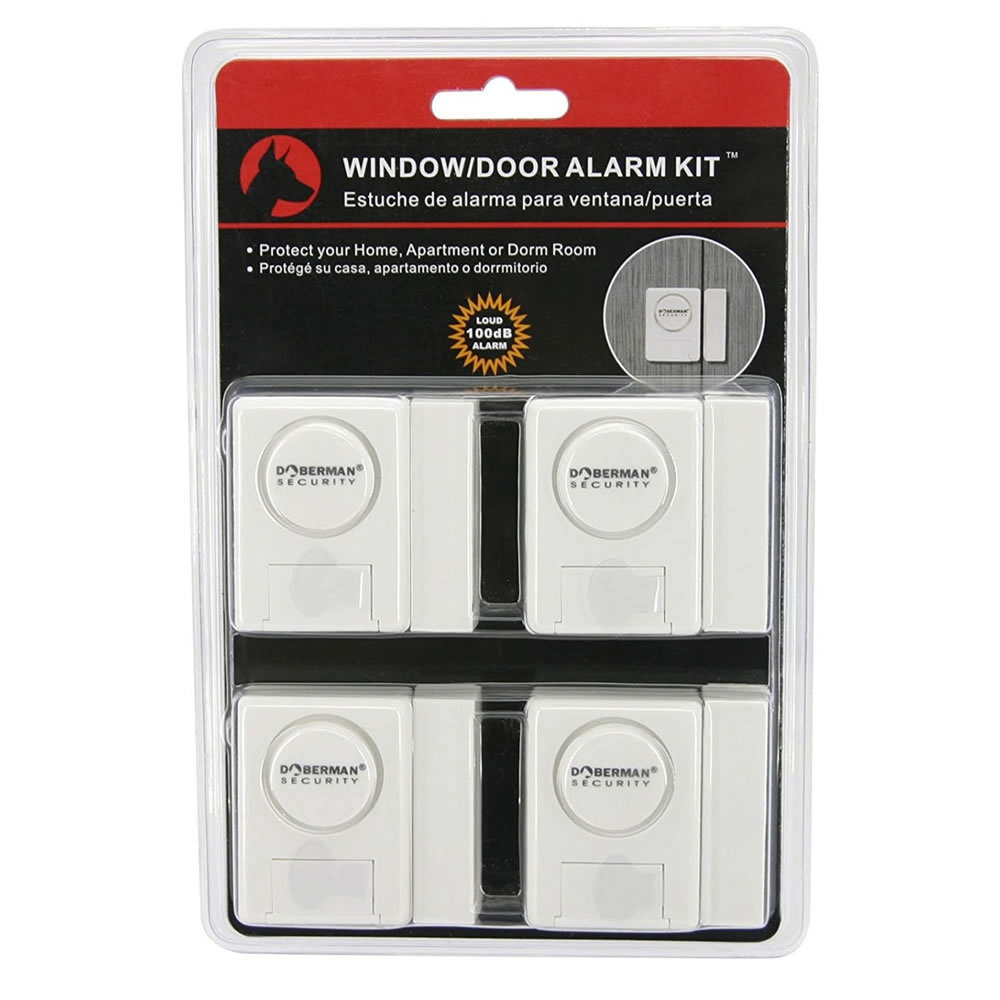 SHINYWAY Door Window Alarms, Home Security Sensors for Kids Safety, Burglar Alarm for House, Store, Garage, Apartment, 4 Pack