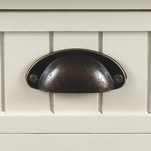 Miniatura 4 de Bailey Bead Board Mesa consola de madera con cuatro cajones con estante, acabado blanco antiguo Blanco antiguo,Azul marino (Antique Navy),Rojo