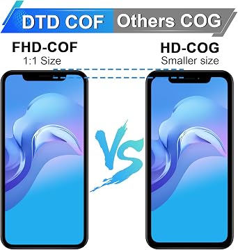 DTD iPhone X LCD Display Replacement 5.8'' Touch Screen Digitizer for iPhone X Frame Assembly with Model A1865, A1901, A1902 with 3D Touch Function (without repair tools)