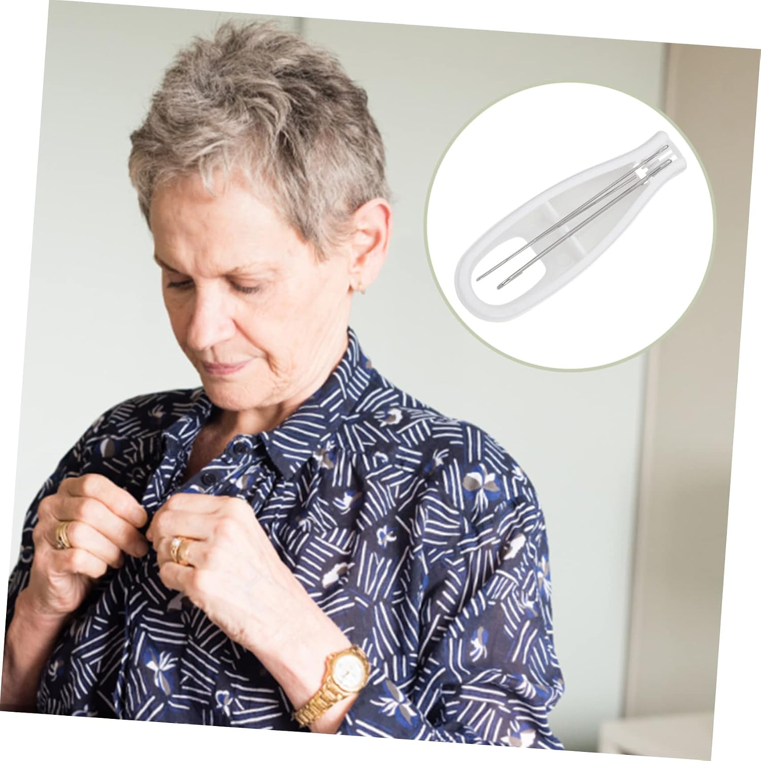 COLLBATH Zipper Pulling Helper Tool for Seniors and Disabled Non- Buttoning Aid for Dexterity Easy One-Handed Use for Clothing and Accessories