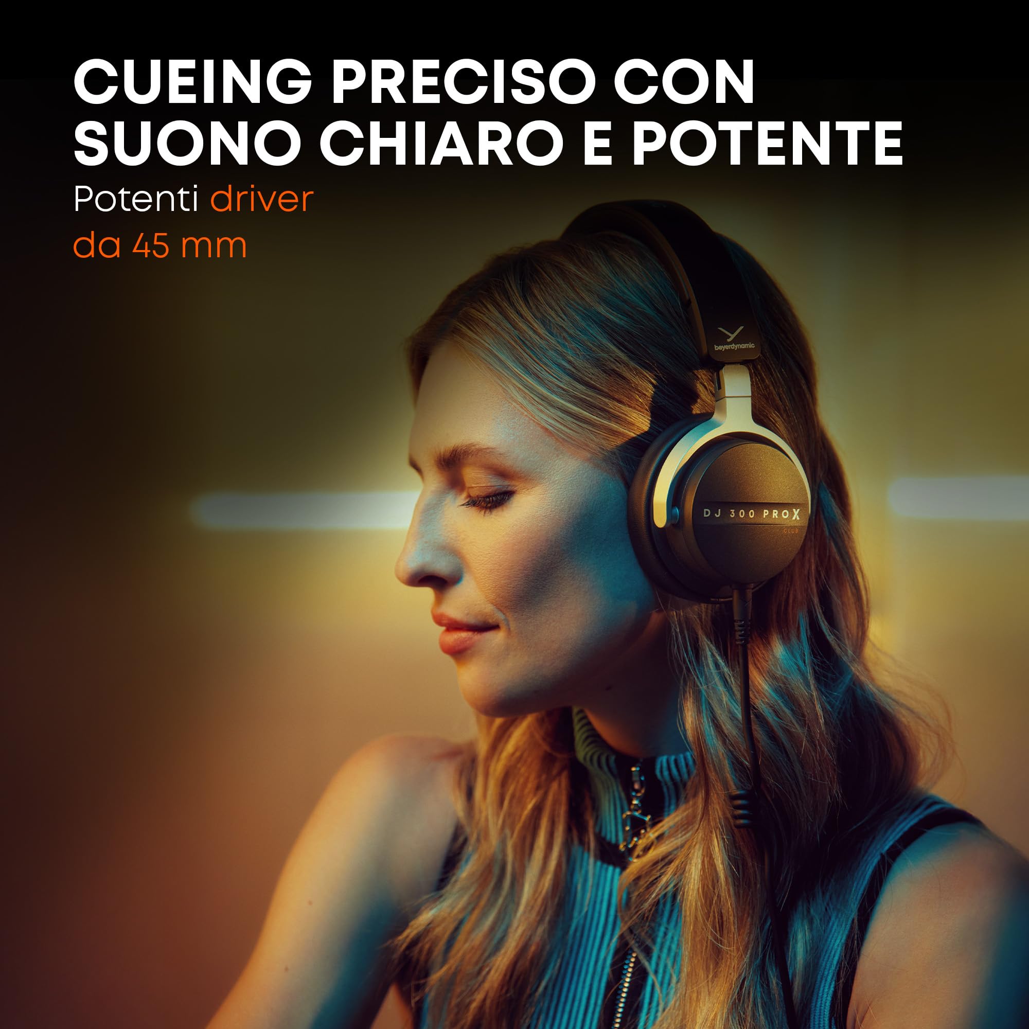 beyerdynamic DJ 300 PRO X CLUB - Cuffie DJ professionali 2 in 1, con coppe auricolari personalizzabili e design chiuso per DJ professionali