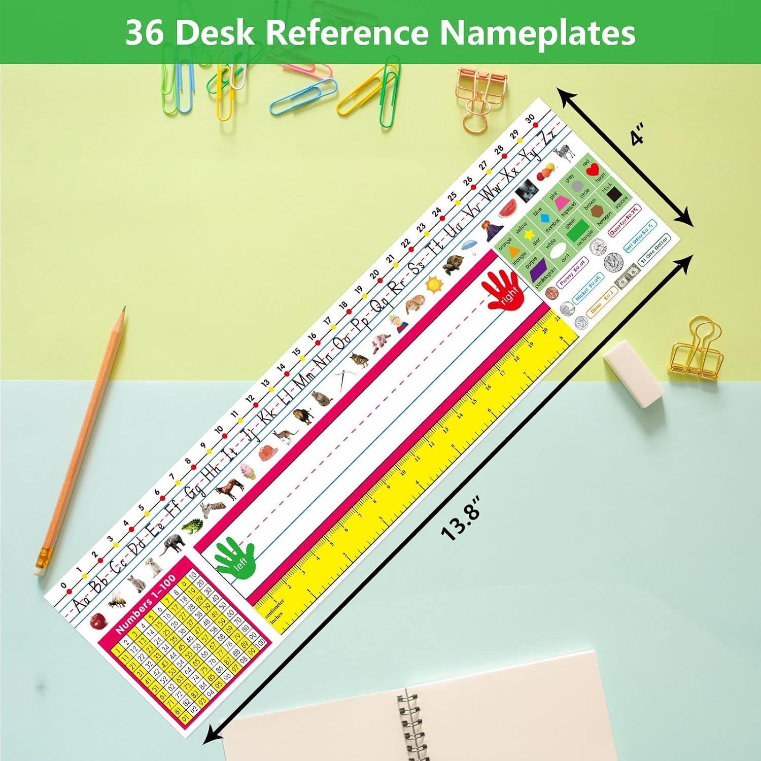 Fancy Land Desk Reference Nameplates Traditional Manuscript Nameplates Self Adhesive Primary Students Desk Plates Pack of 36