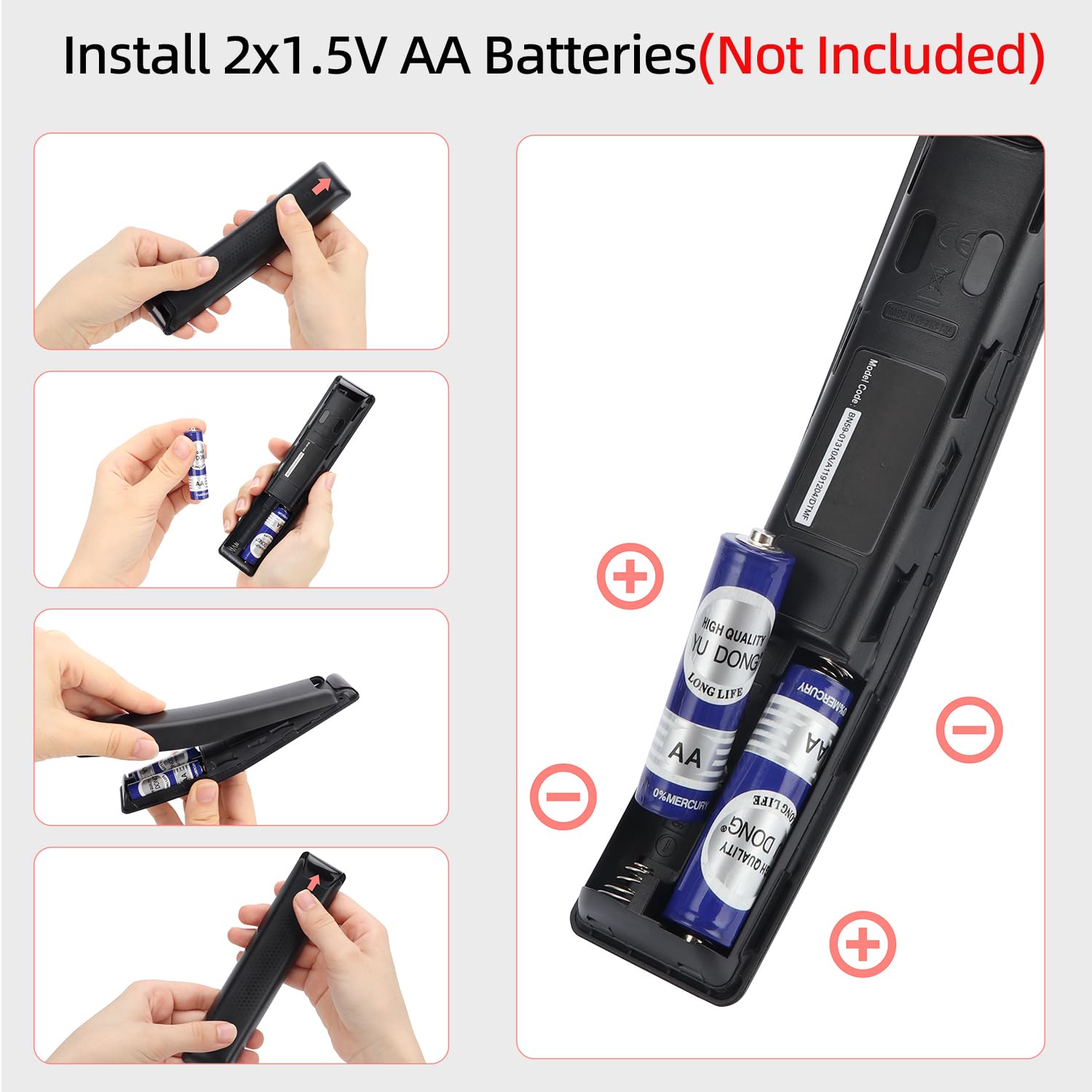 Telecomando universale di ricambio per Samsung Smart TV Remote All Samsung LED LCD UHD SUHD HDTV 4K 8K 3D Crystal HDR curvo telaio Smart TV, con Netflix, Prime Video, pulsante WWW