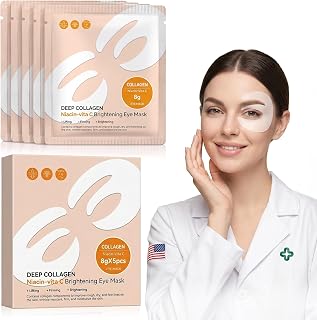 Under Eye Patches,Collagen Eye Patches for Puffy Eyes & Dark Circles,360°Fit Hydrogel Eye Mask with Caviar Extract,Acetyl Hexapeptide-8,Niacinamide & Collagen Peptide,SKincare Gifts for Women5 Pairs