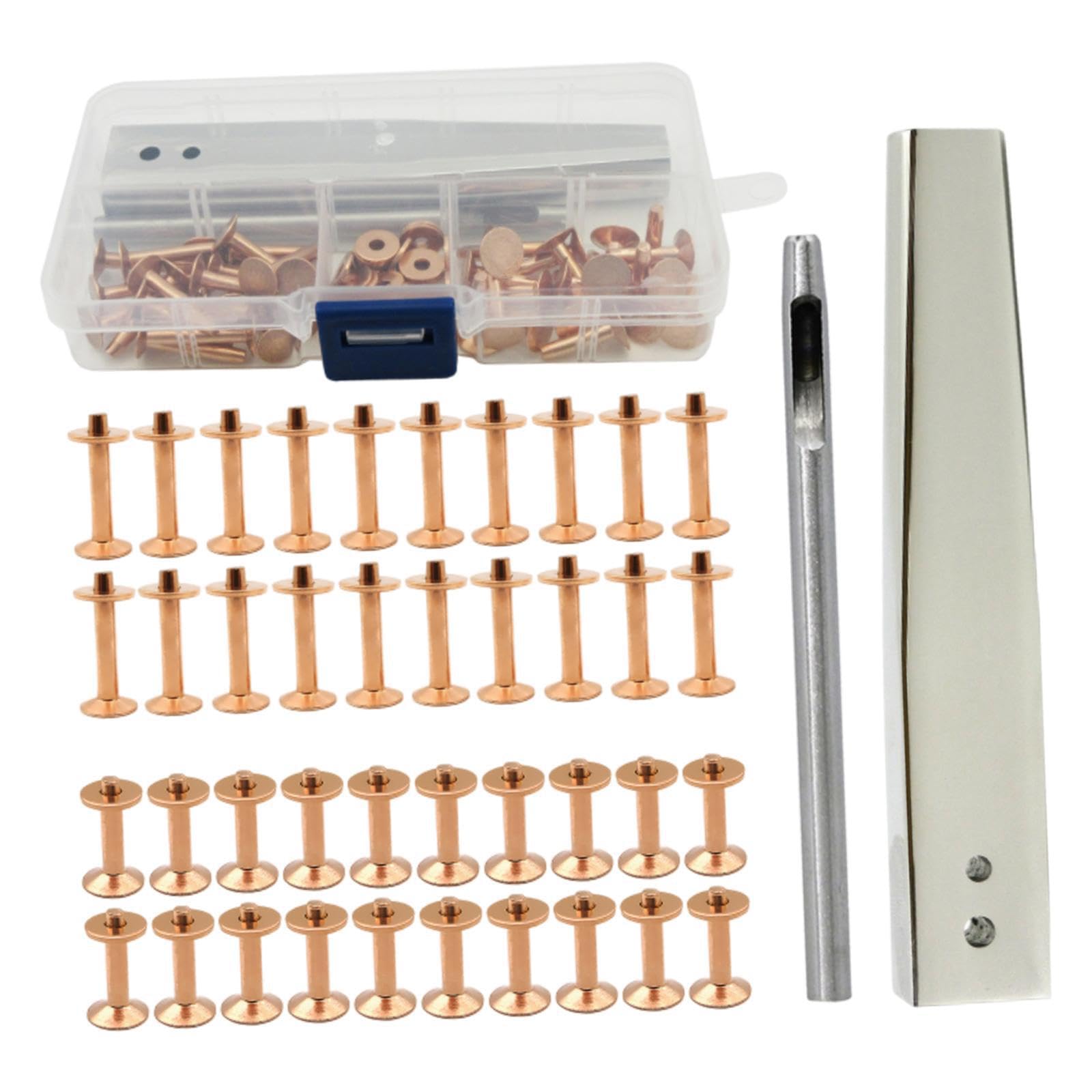 Amslsiu Crafting Rivet Leather Rivet Kit Tubular With Installation Tool Smart Accessories Save Time While Maintaining In Each Crafting Task Double Cap Rivets