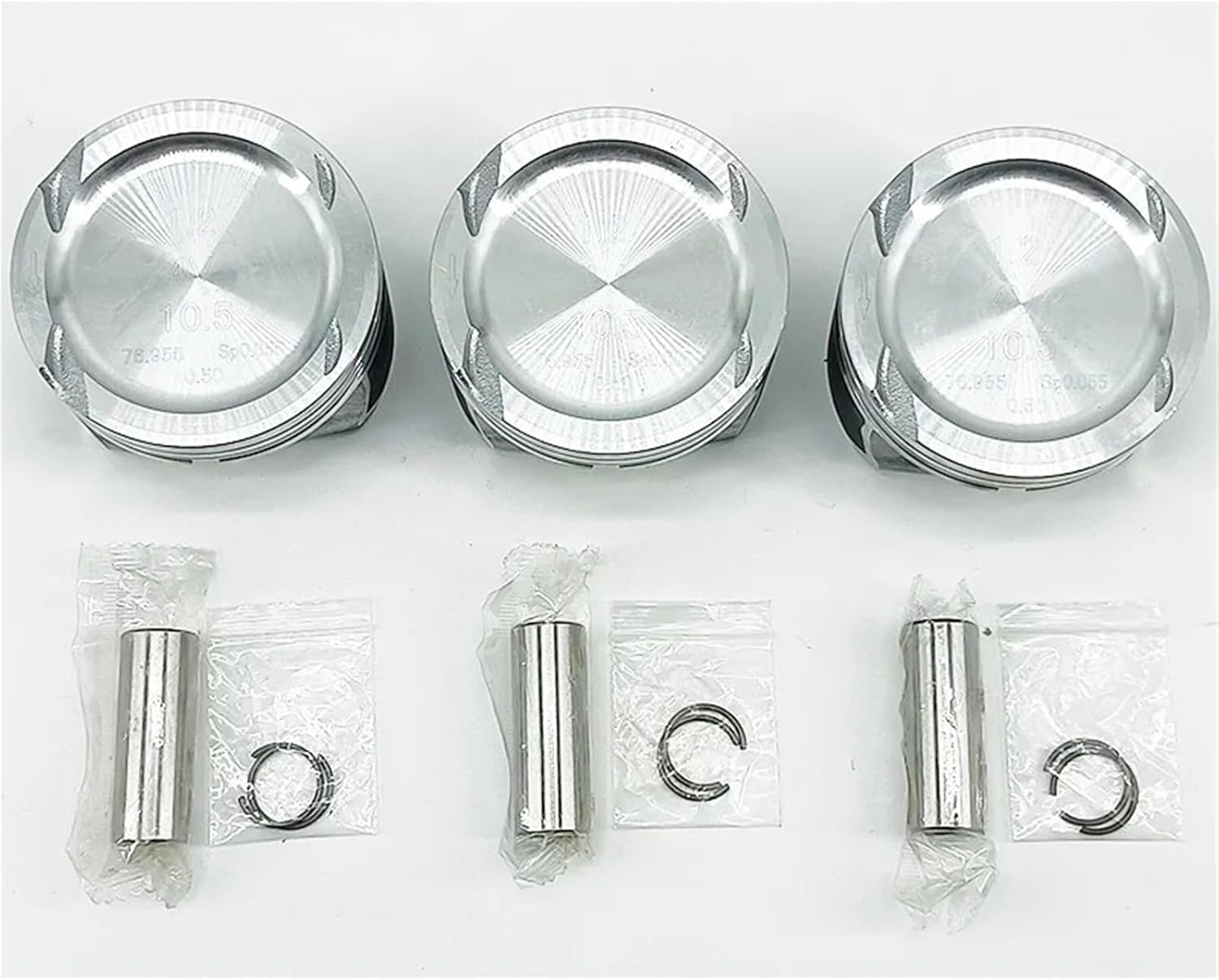 3 PCS 03E107065P 03E107065Q 03E107065J 03E107103G Piston Compatible with VW Polo Seat Ibiza Skoda Fabia 1.2TSI 12V BBM BME CGPA CGPB +0.5 MM