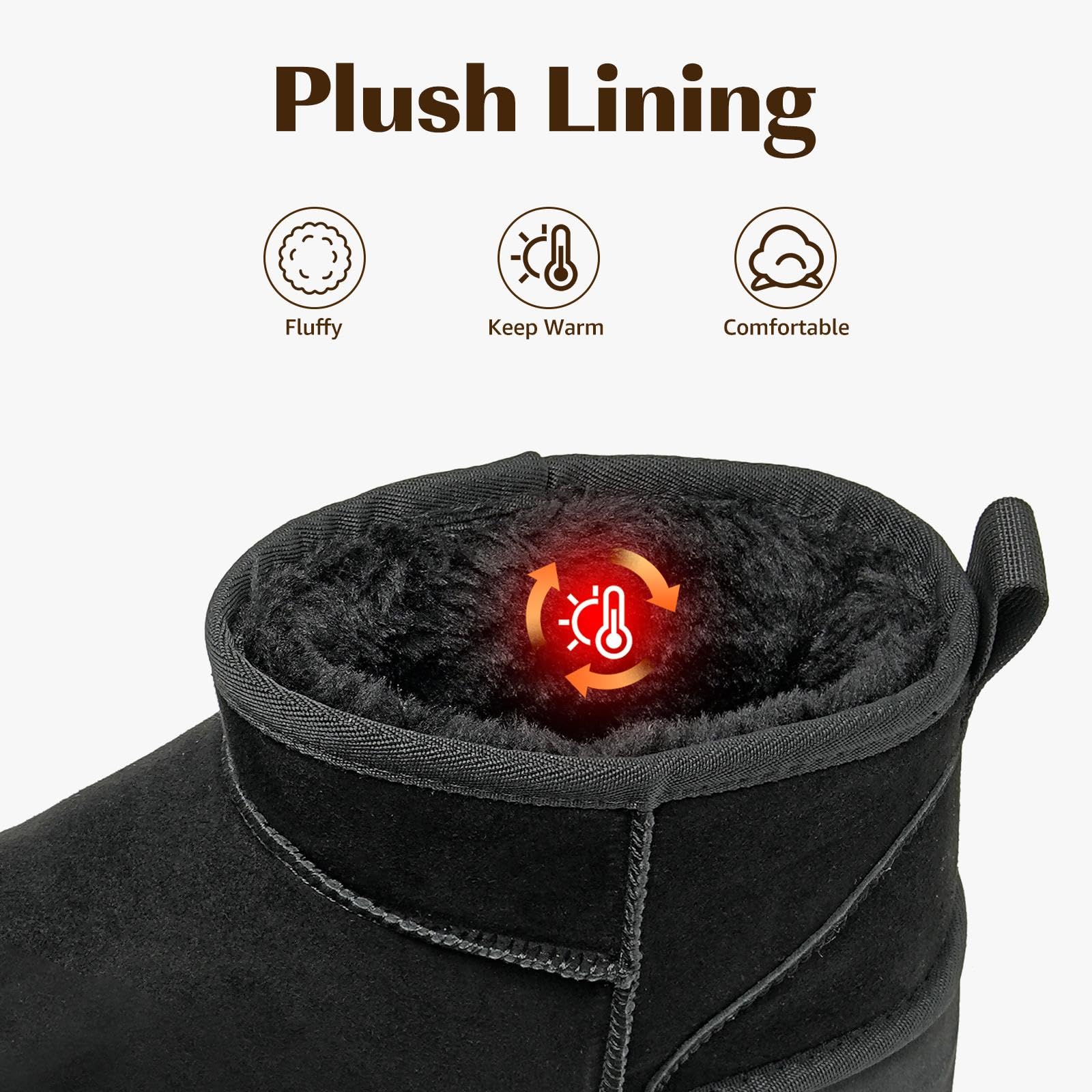 Mishansha Stivali Donna Invernali Boots Scarpe da Neve Calda Antiscivolo Taglia 36-42 EU