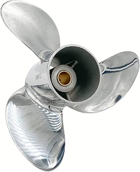 Boat Propeller 7.8x8 Fit for Tohatsu Outboard 5HP-6HP 3 Blades Stainless Steel Prop SS 12 Tooth Propel RH OEM NO 3R1B64514-2 7.8x8