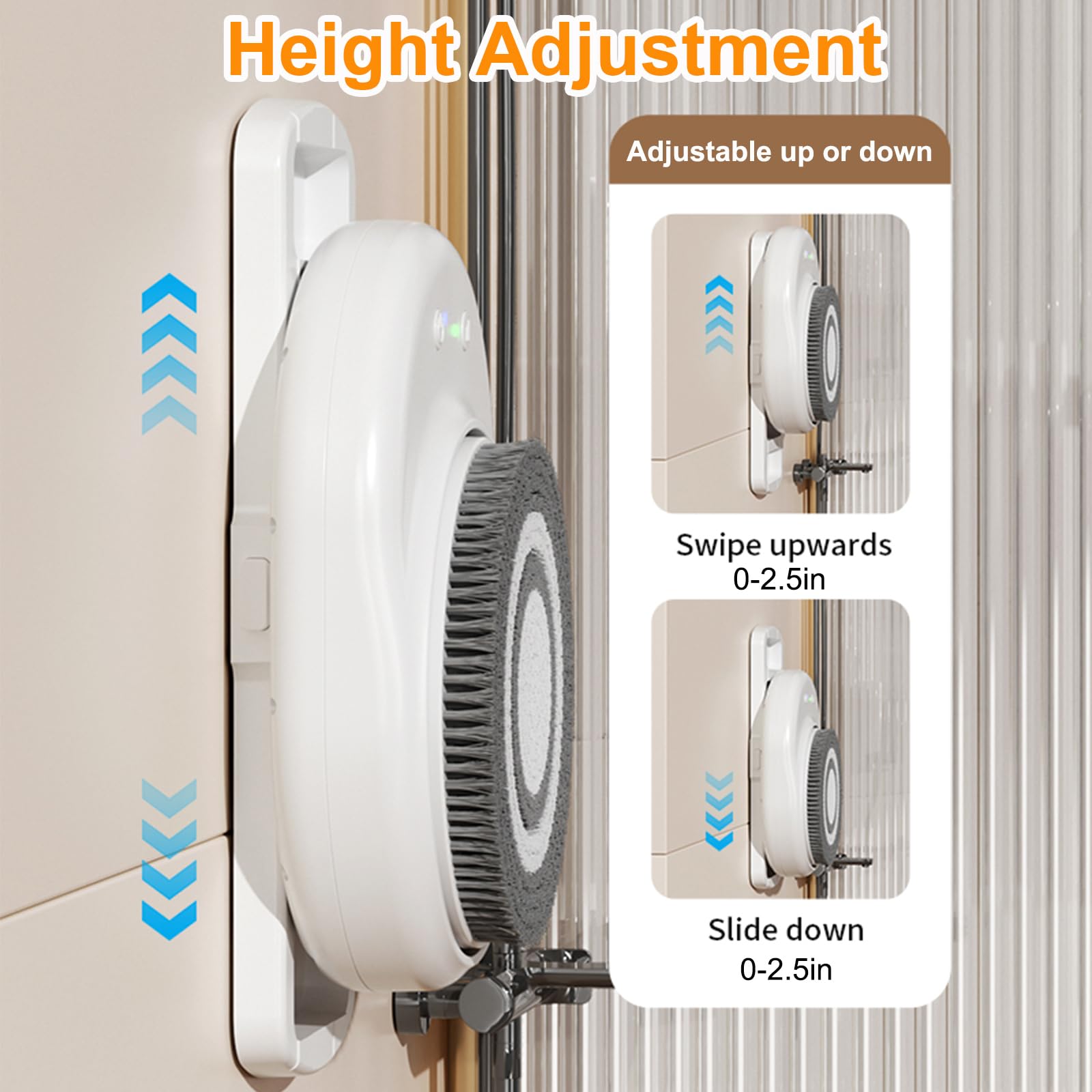 Electric Wall-Mounted Body Brush with Soft Bristles