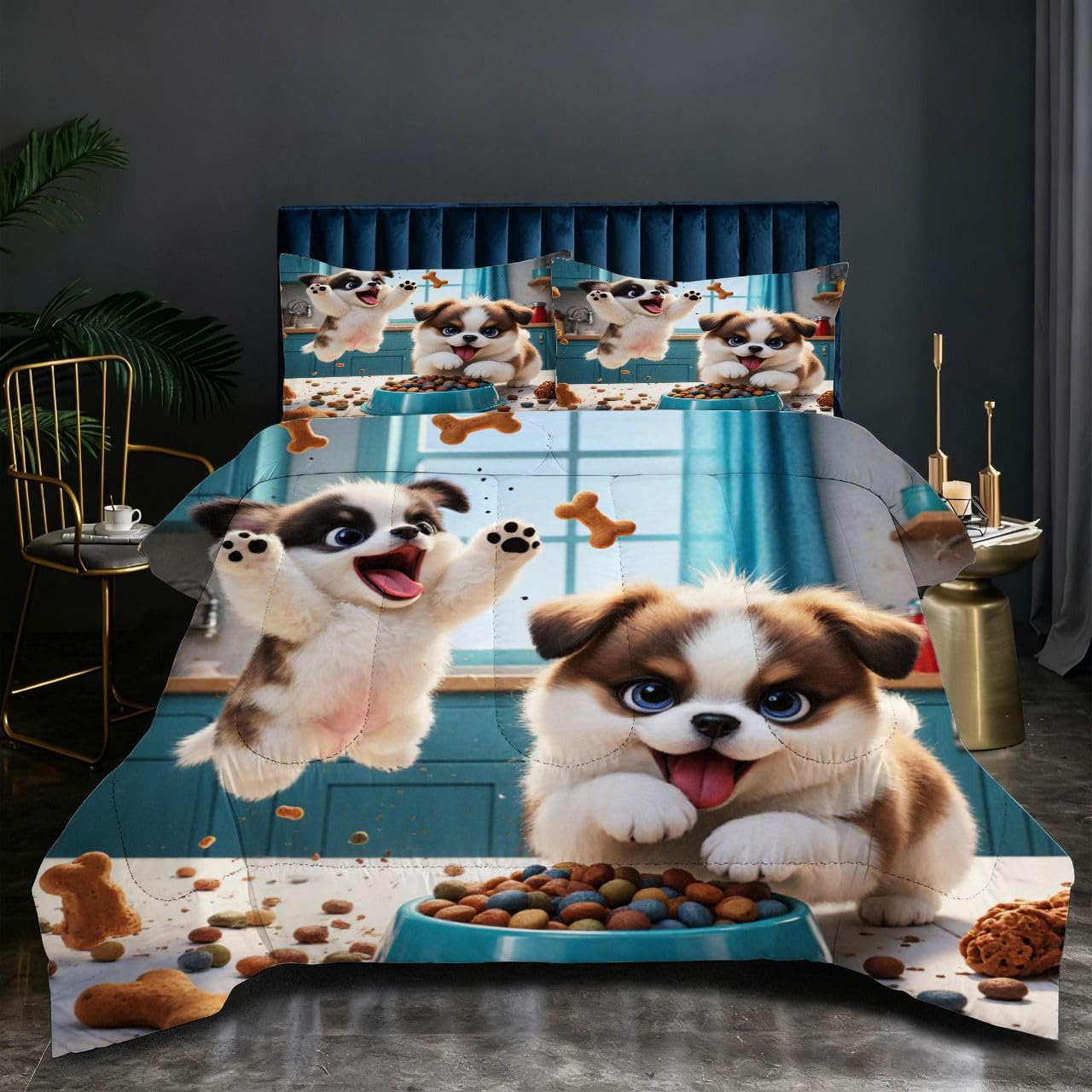 Couette de luxe en microfibre et coton naturel avec imprimé animal O234