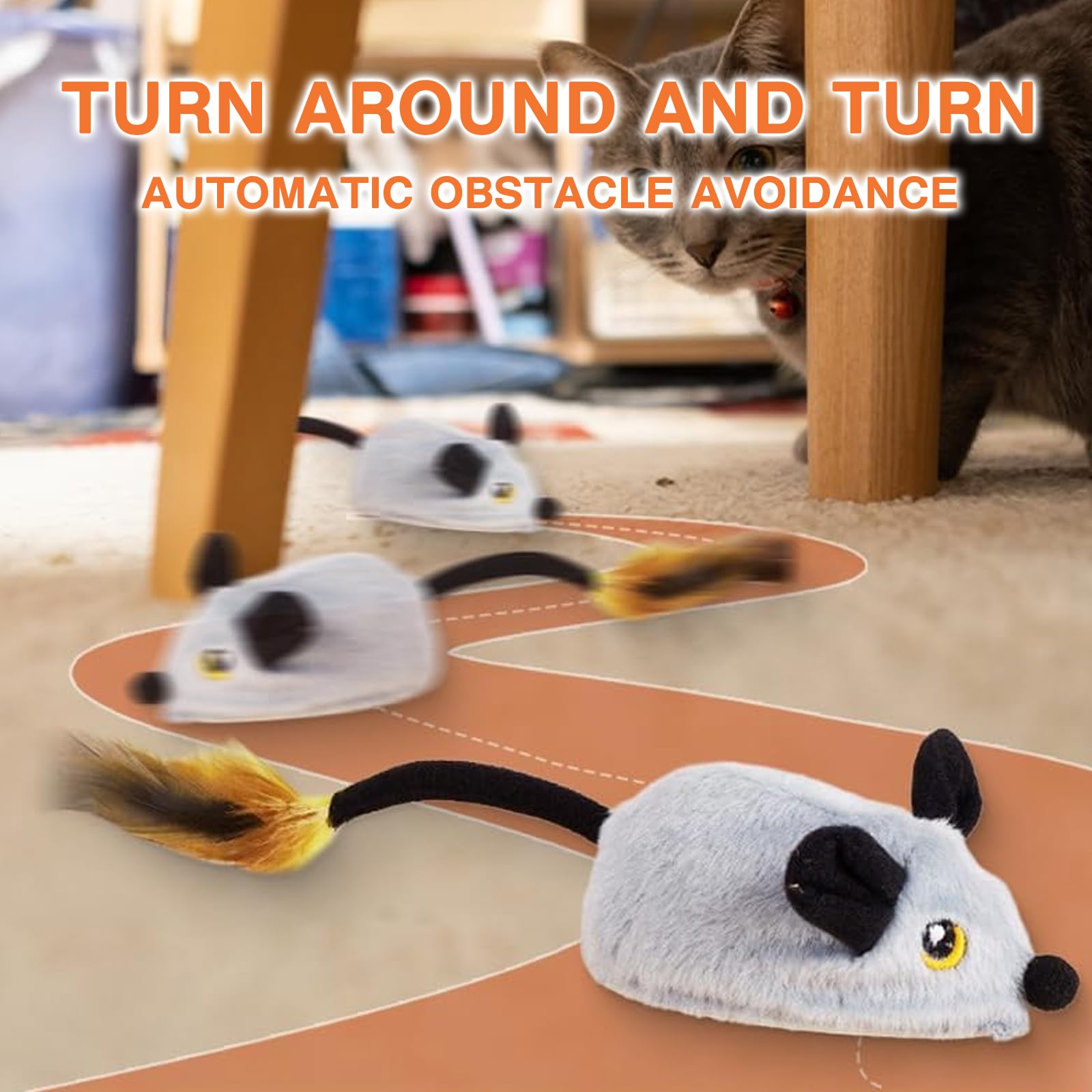 Giocattolo Elettrico Per Gatti - Topolino Telecomando Con Luci E Suoni - Interattivo E Divertente - Foto 7