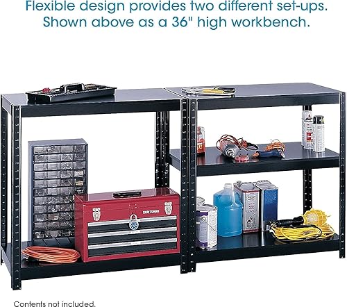 Miniatura 5 de Safco Productos 5246BL Estantería de acero sin pernos 48 pulgadas de ancho x 18 pulgadas de profundidad x 72 pulgadas de alto, negro