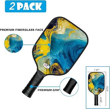 Pickleball Set with Net, 22FT Portable Pickleball Net with 2 USAPA Approved Fiberglass Surface Pickleball, 4 balls, 2 Towels, Carrying Bag, Backpack, Rolls of Court Marking Tape & Measuring Tape