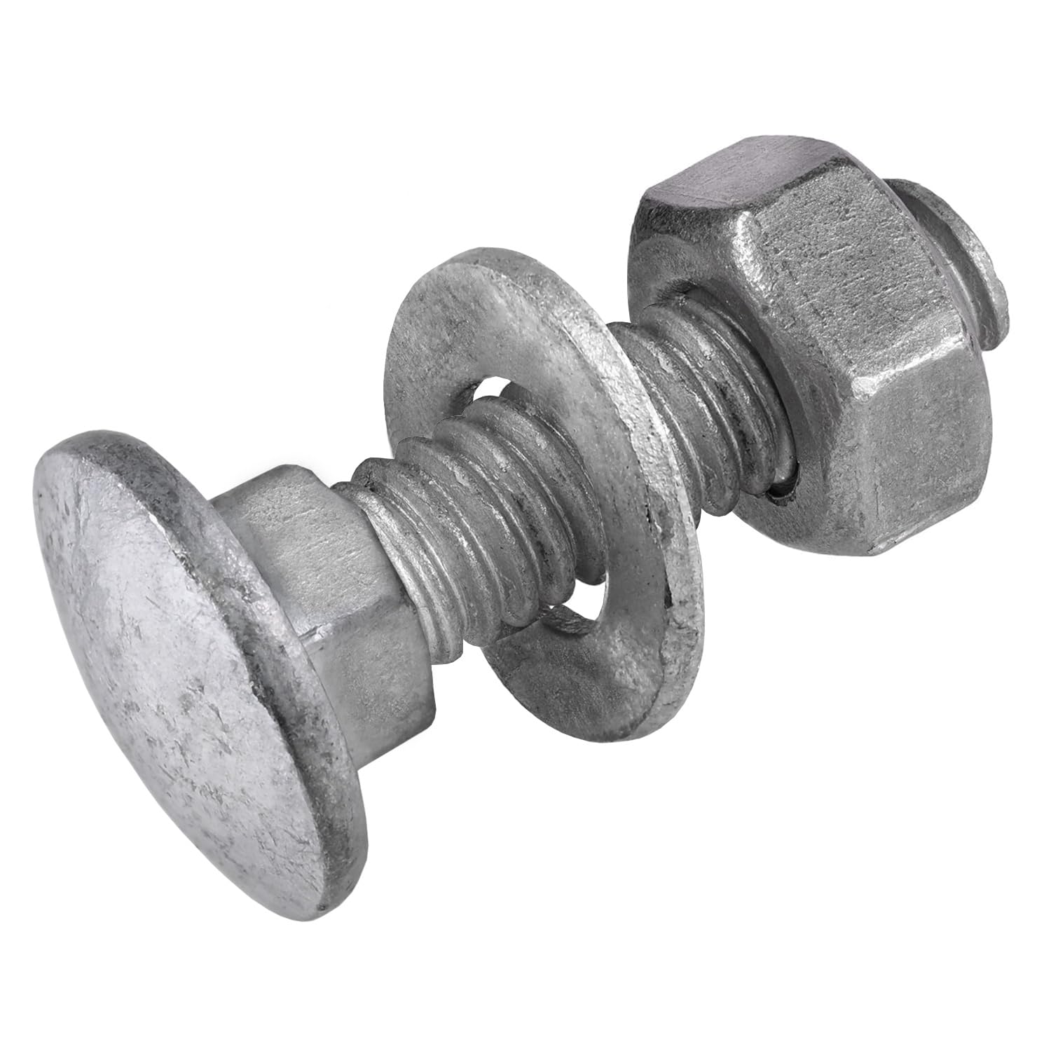 Galvanized Carriage Bolts - 50 Pack with Washers & Nuts -8