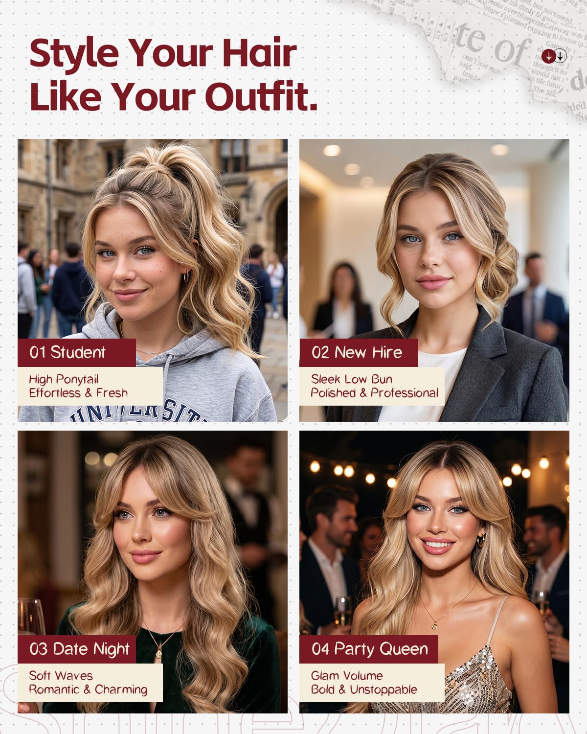 Mocha Brown with Highlights Wig With Bangs Long Wavy PuffPro Voluminous High Crown Wigs for Women,4x4'' Parting Realistic Scalp,Mob Wife Aesthetic/Clean Girl/Office Siren/Old Money Style
