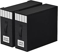 Vista 21 de Paquete de 4 Organizadores de Armario para Sábanas y Almacenamiento, Contenedores de Almacenamiento Plegables Resistentes con Ventana y Etiqueta