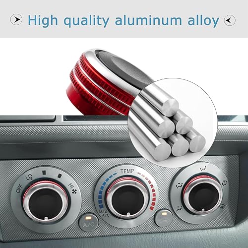 Vista 17 de JDMCAR Compatible con Toyota Tacoma 2005-2015 A/C botón de control de aire acondicionado, perilla de control de HVAC, perilla de control de Negro