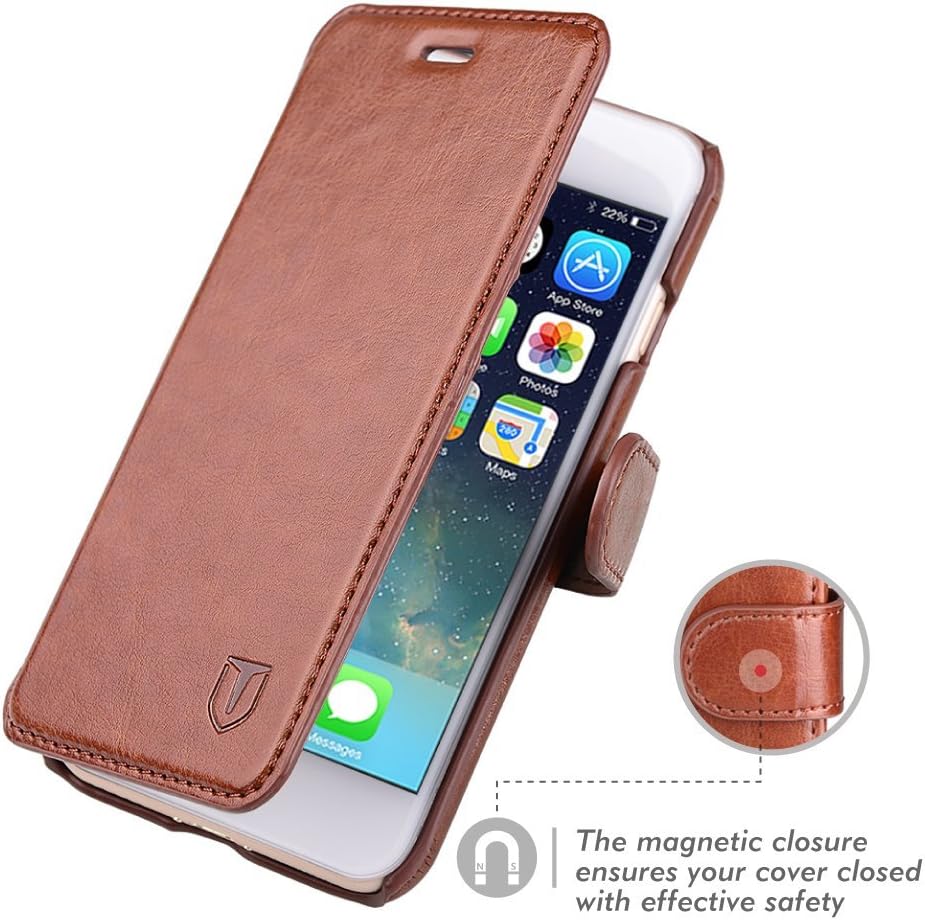 TANNC iPhone 8 Wallet Case, iPhone 7 Case, Flip Leather Phone Case [Screen Protector Included] [Card Slot] [Kickstand] - for iPhone 8 and iPhone 7 - Brown