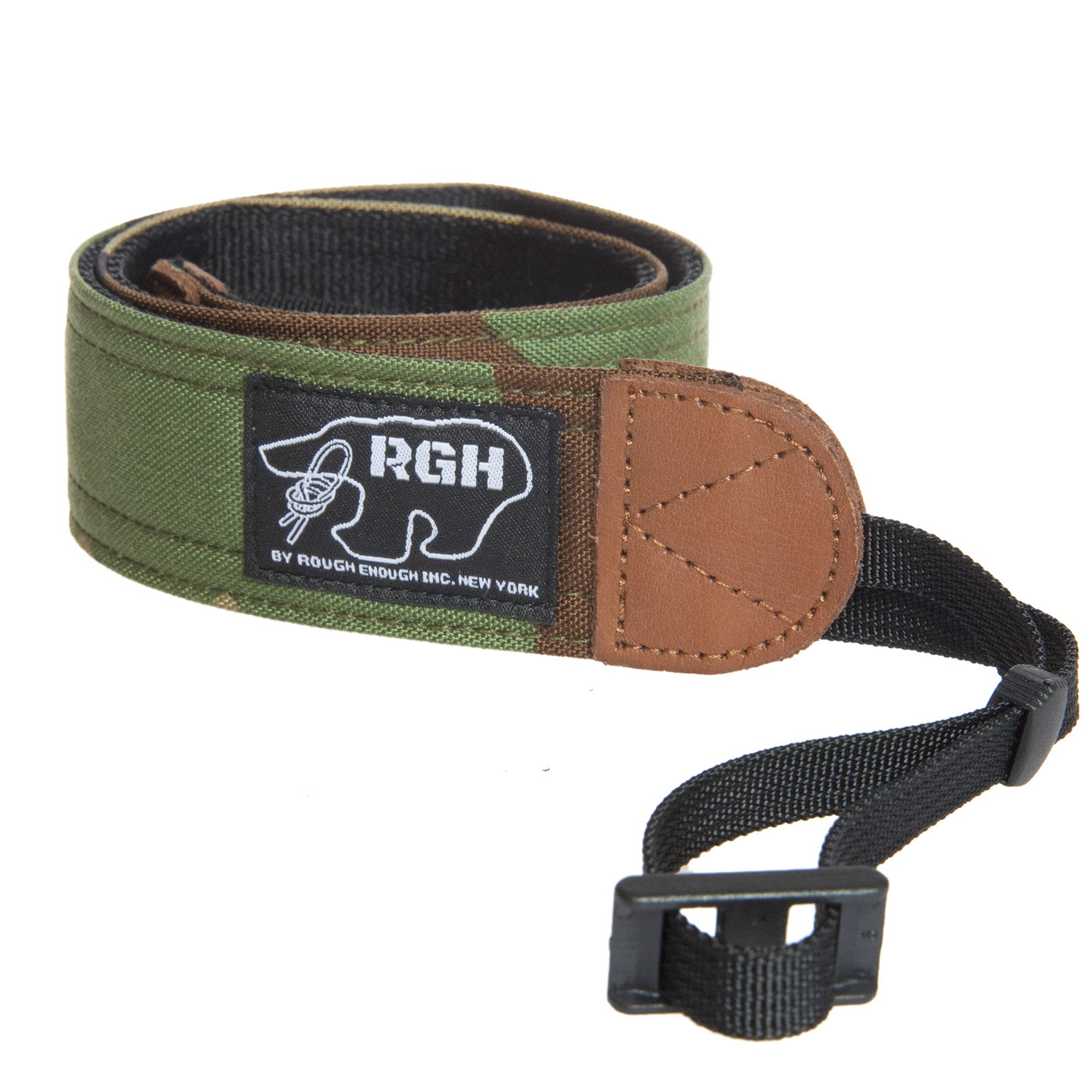 RE ROUGH ENOUGH Vintage DSLR Camera Neck Strap for Men Women in Camo Military Army Tactical Style, Camo, Long