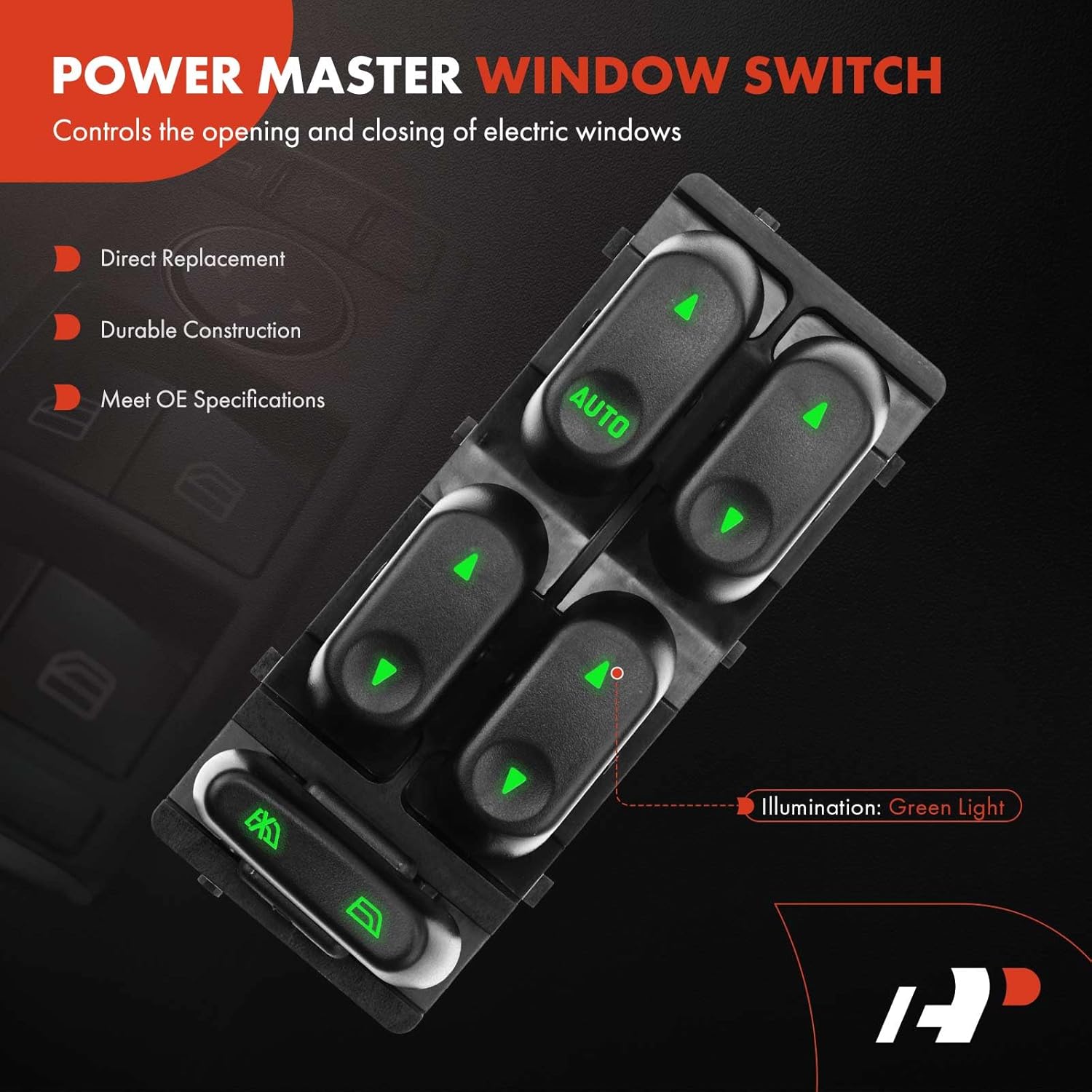A-Premium Front Driver Side Master Power Window Switch Compatible with Ford Explorer Sport Trac 2001 2002 2003, Sport Utility, Replace# 1L5Z14529AB, 1L5Z14529ABFC