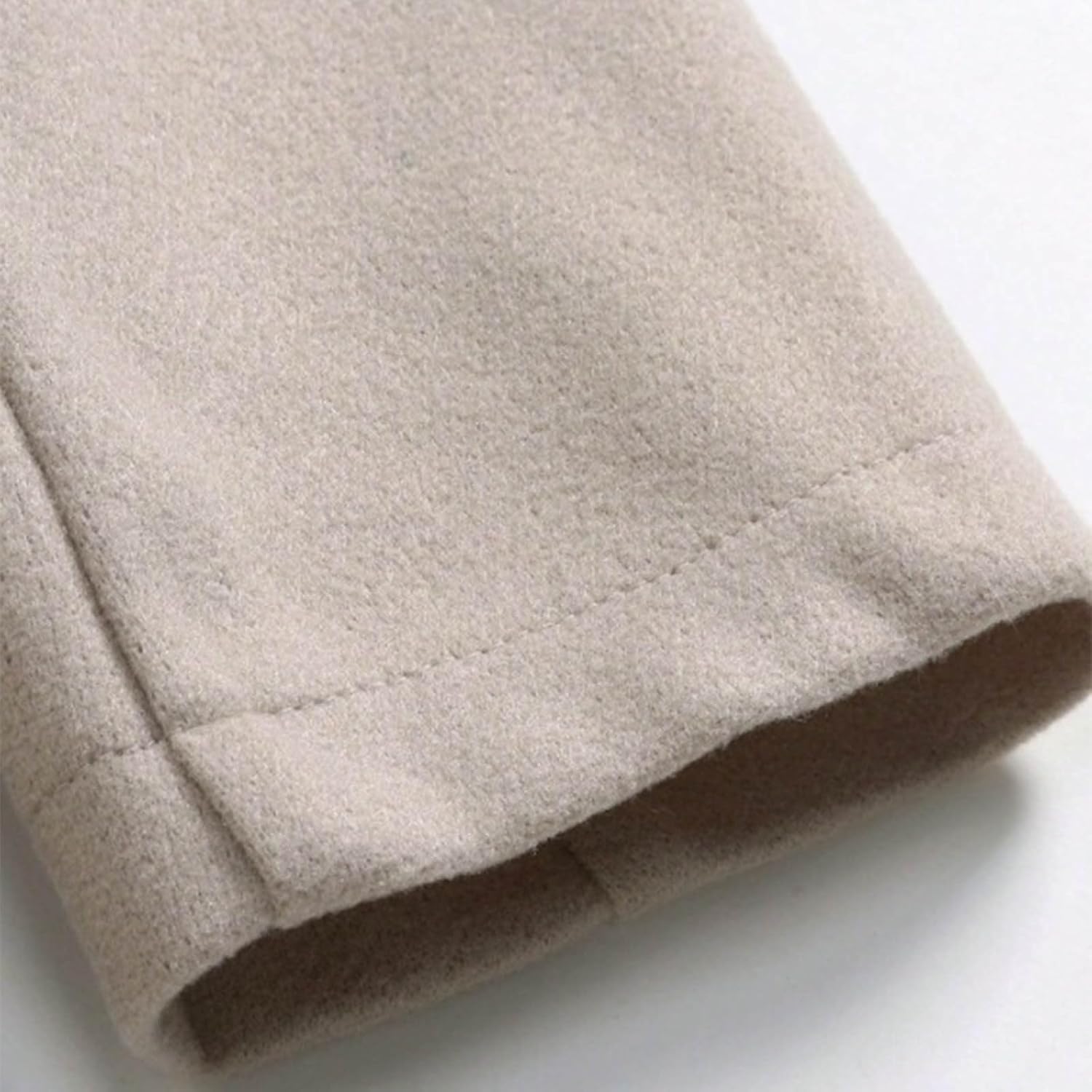 Mens Double Breasted Pea Coat Wool Blend Notched Lapel Collar Trench Coats Fashion Casual Mid Length Jacket