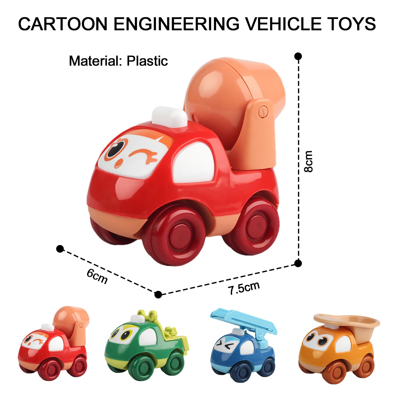 3 Press-and-Go Auto Spielzeuge Für Kleinkinder – Tierische Autos Ab 1 Jahr