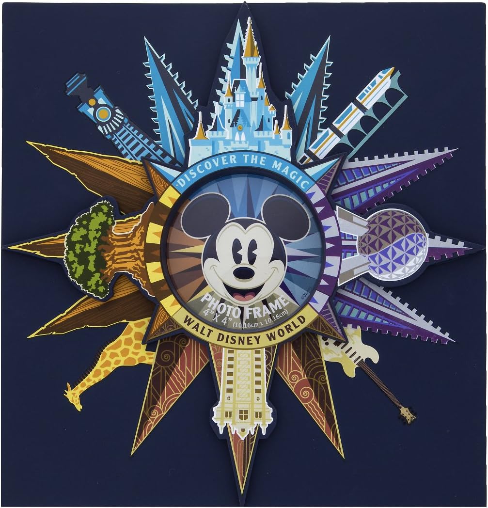 Collectibles NWT Wood Hidden Mickey Mouse Photo Picture Frame 4X6