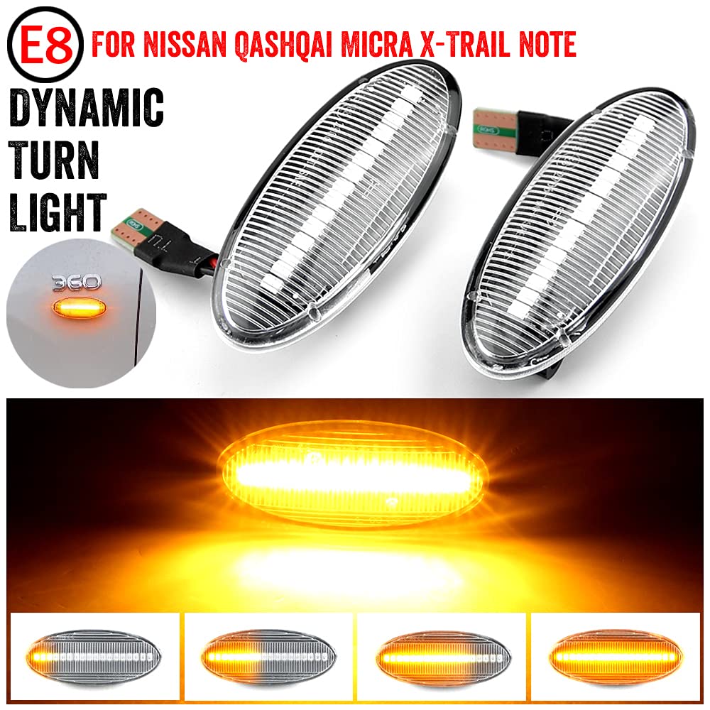 1 Paio Indicatori Laterali A LED Dinamici Per Land Rover L322 2002-2012 - Frecce Sequenziali Crystal