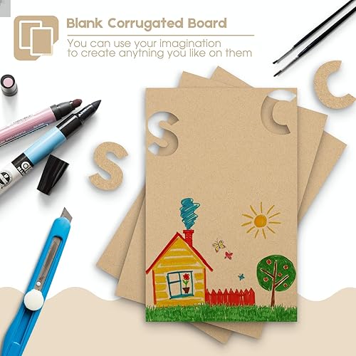 Miniatura 53 de Golden State Art, Paquete de 10 hojas de cartón corrugado de 9 x 12 pulgadas, almohadillas de cartón plano para embalaje, correo o manualidades