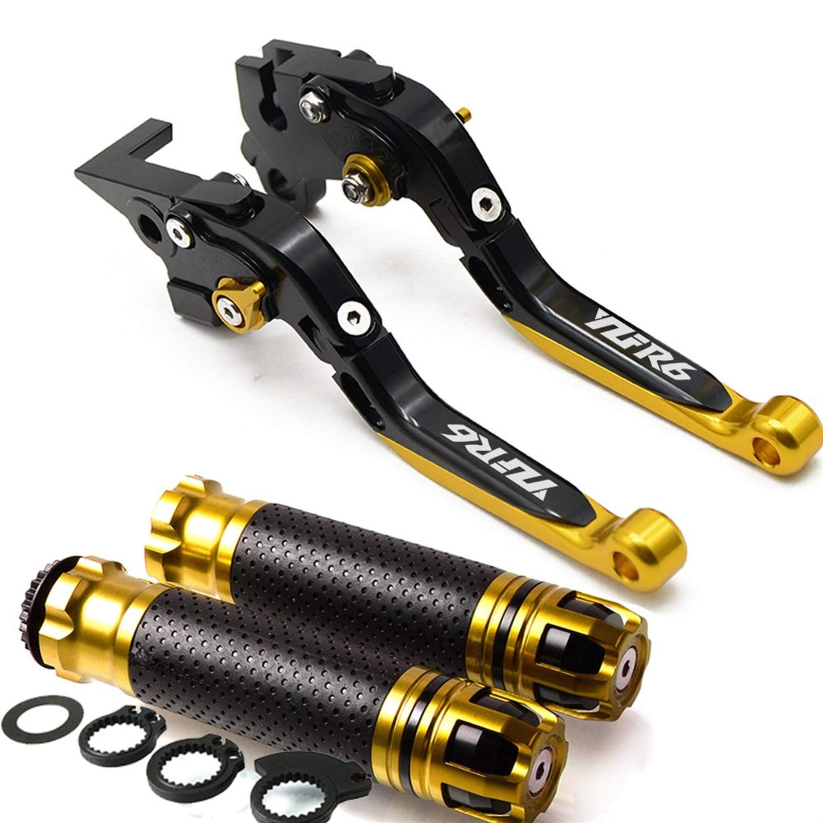 Moto Pieghevole Freno Leve Frizione Manubrio Manopole Per YAMAHA YZF R6 YZFR6 2005-2016 2009 2010 2011 2012 2013 2014 2015 Leva Della Frizione Del Freno (Colore : N)