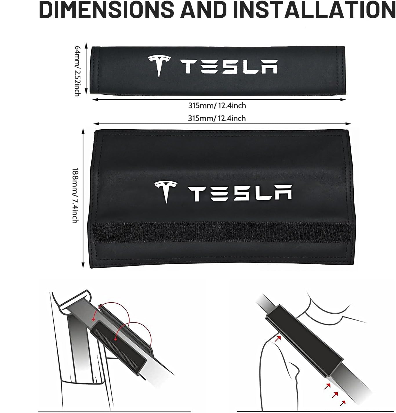 for 4PC Tesla Seat Belt Pad Cover for Tesla Model 3 Y S X 2016-2026