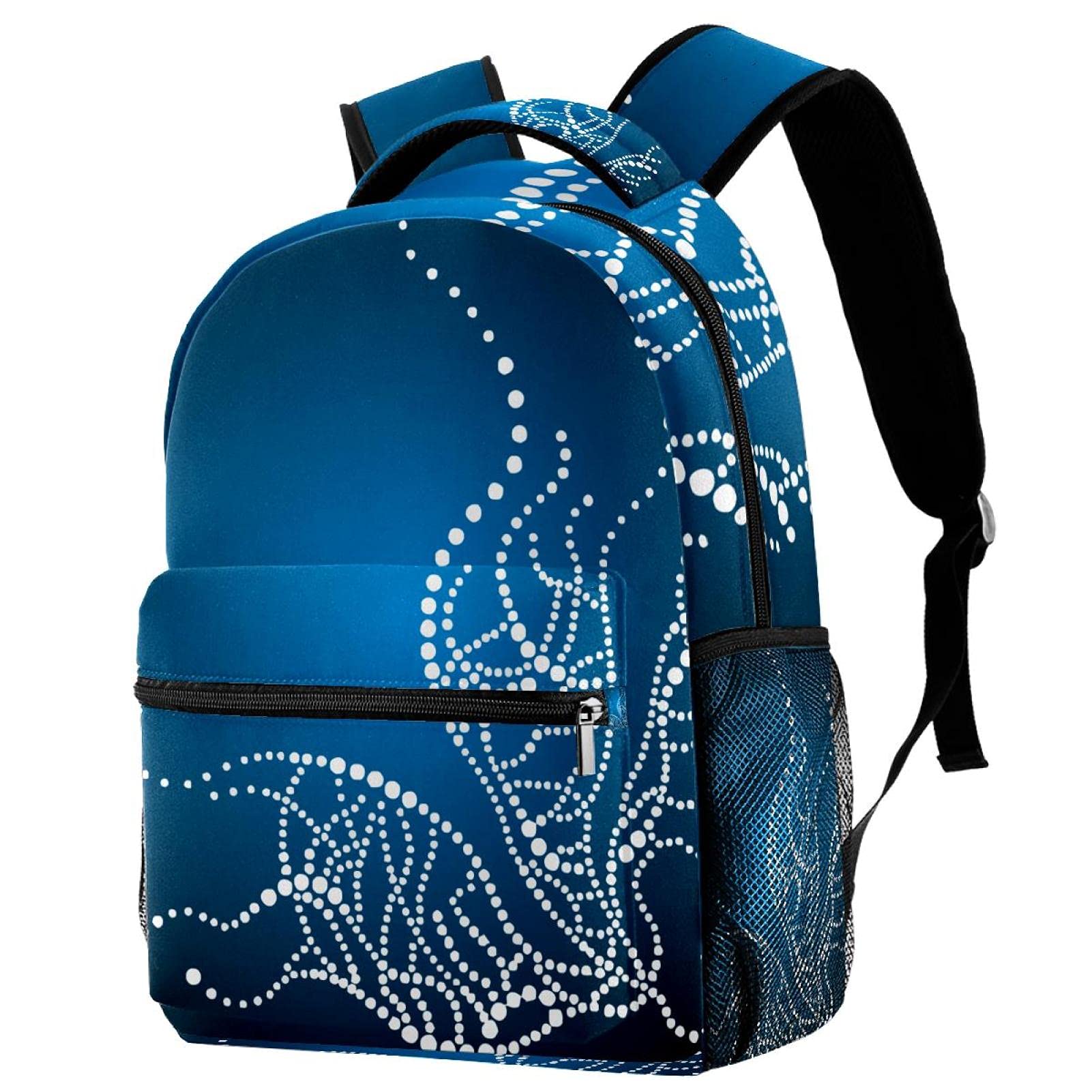 Sac à dos voyage loisirs campus imprimé papillon avec porte-bouteille