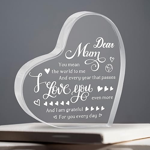 Mother’s Day Ideas Gifts for Mum Acrylic Keepsake 3.9x3.9 Inch