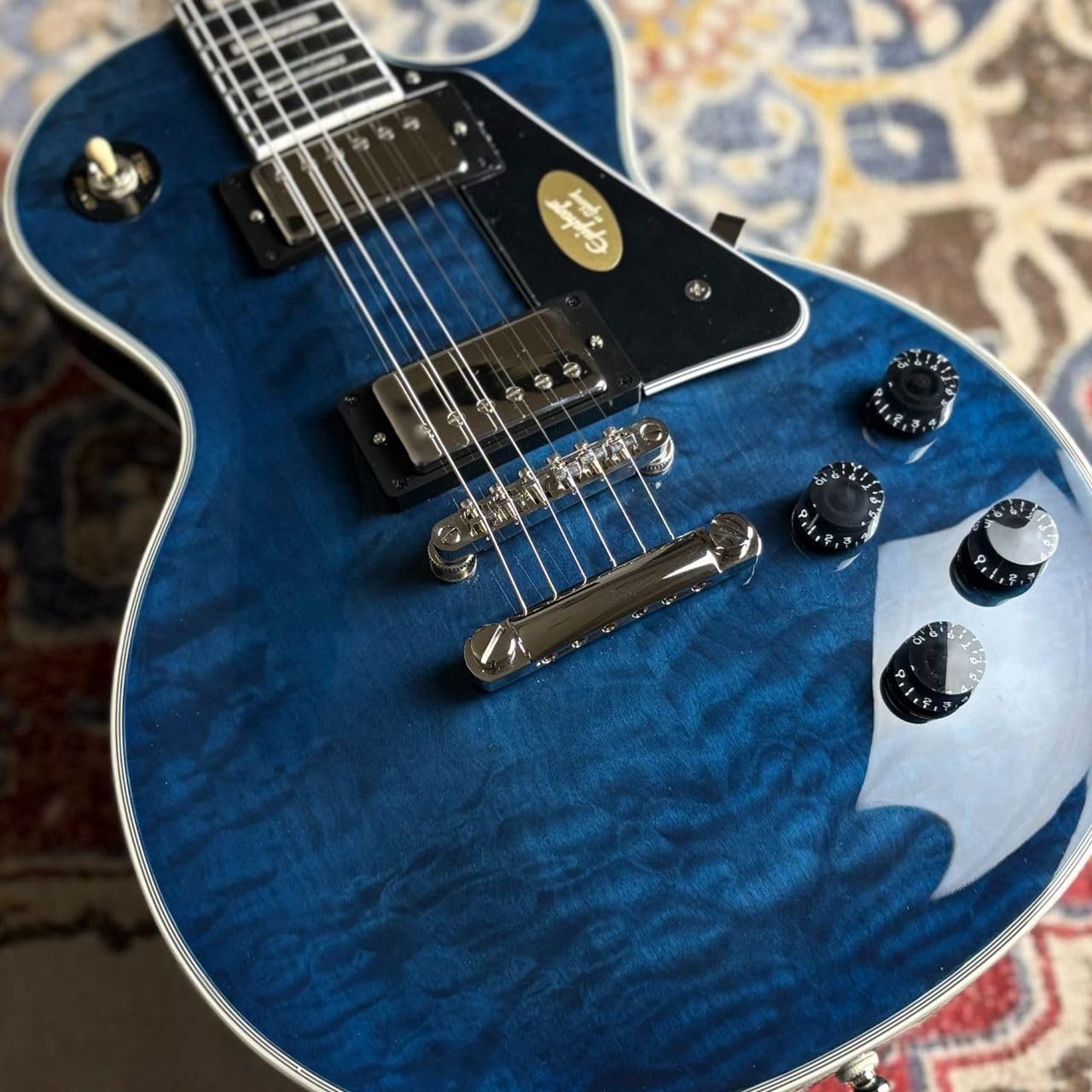 Amazon | Epiphone Les Paul Custom Quilt Viper Blue (バイパーブルー