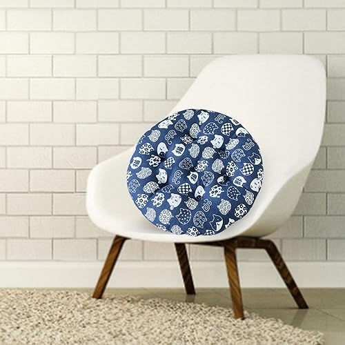 Miniatura 4 de Alalaso Cojines redondos para asiento de bistró para exteriores, almohadillas de algodón para el suelo, para patio, oficina, muebles de cocina
