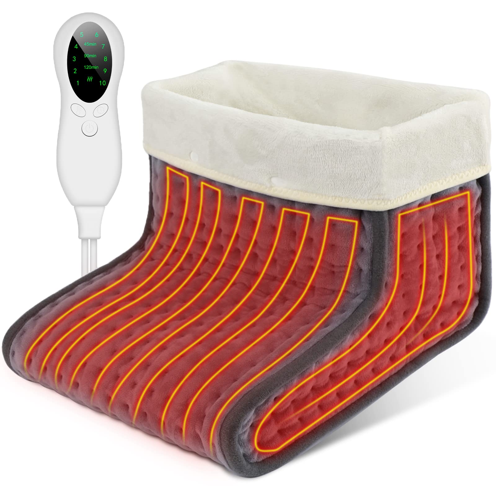CYFIE Under Desk Foot Warmer for Women Men, Electric Heating Pad for Foot, 10 Level Heating and 3 Level Timer with Auto Shut-Off, Christmas Gifts for Winter, Home, Office