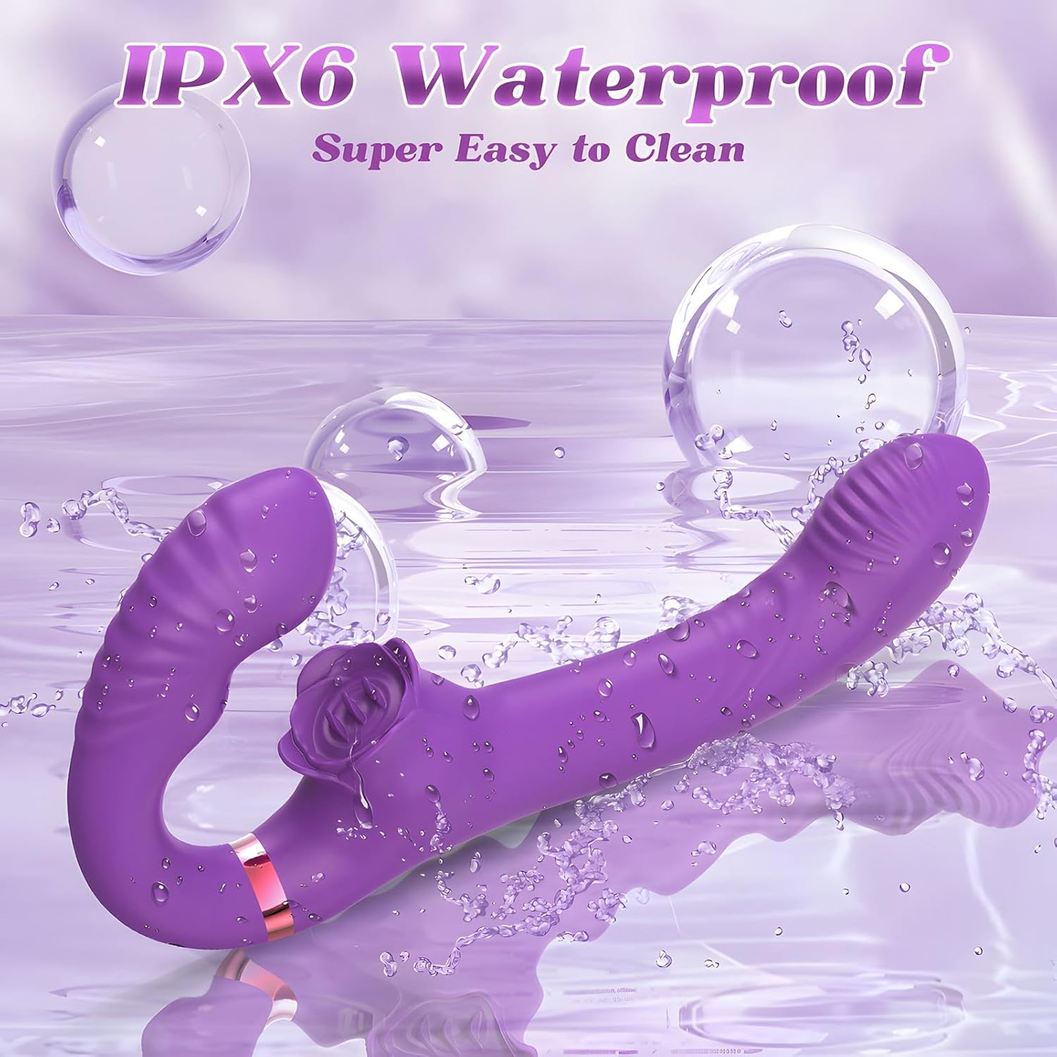 Strapless Strap On G-Spot Dildo Vibrator, Double Ended Wearable Stimulation with 10 Vibrating Modes & Remote Control, Anti-Slip Silicone Realistic Butt Plug, Adult Sex Toy for Women Couple Lesbian