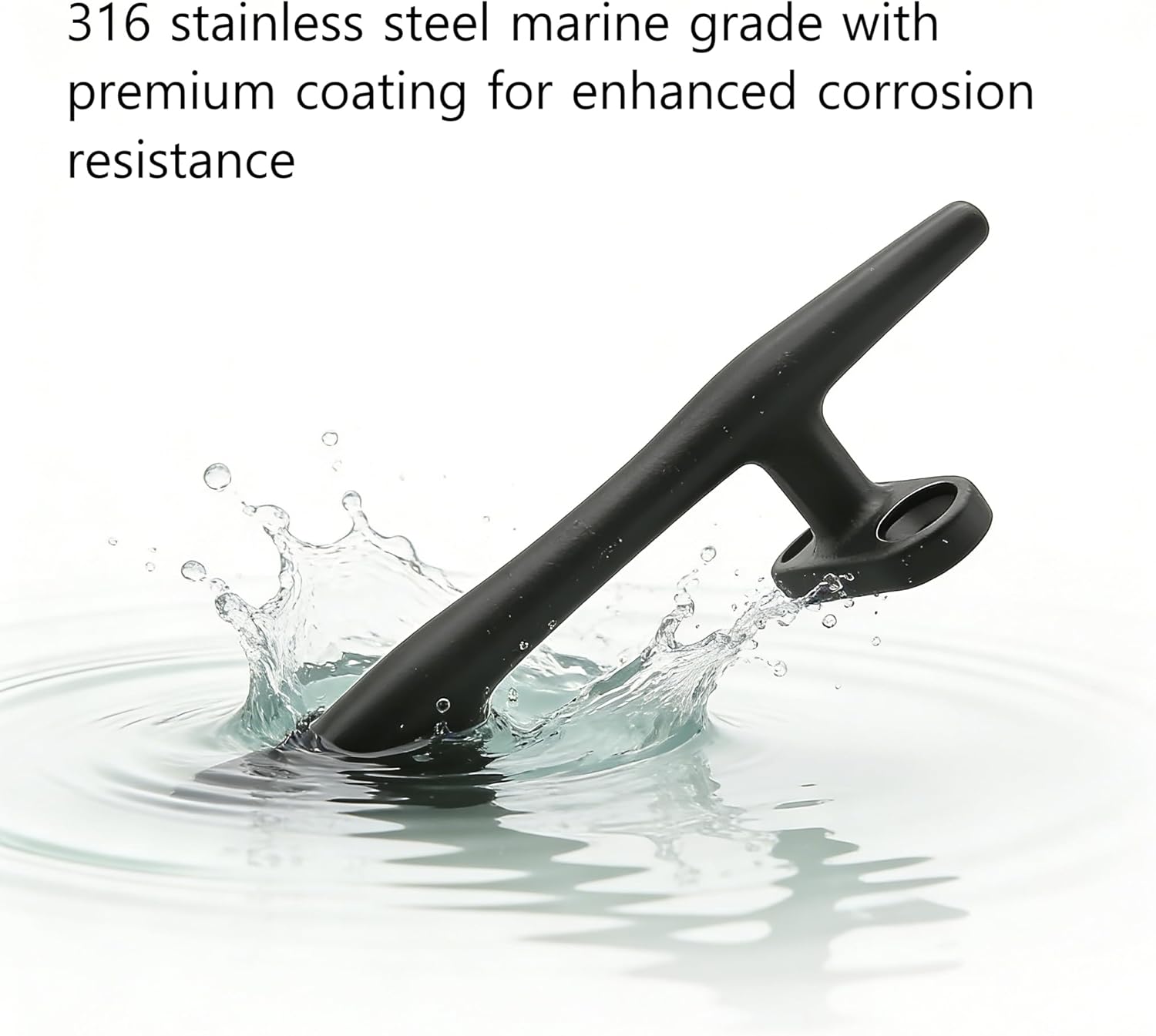 Thorn Boat Dock Cleat -4in 5in 6in 8in 316 Marine Grade Stainless Steel Open Base Design with Mounting Hardware | Heavy-Duty Mooring Cleat for Boats, Pontoons & Docks