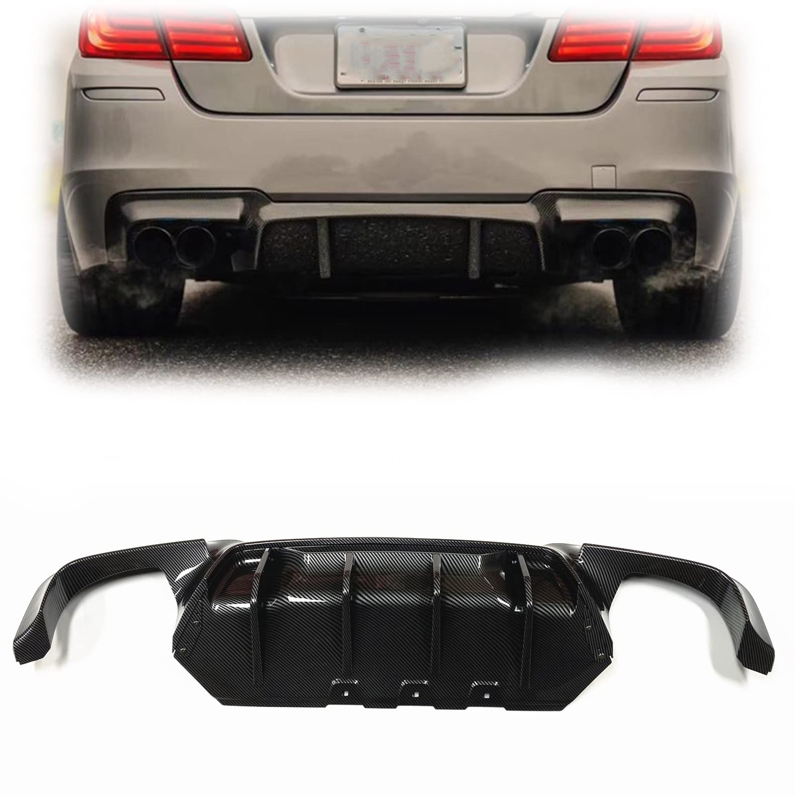 Diffuseur arrière look carbone F10 M-Tech pour un style remarquable lors de vos road trips