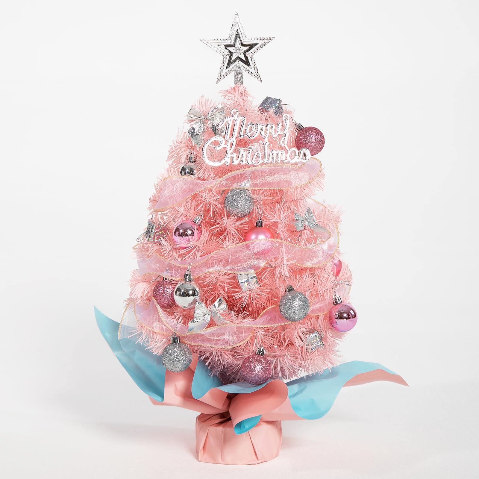Amazon.com: Small Mini Pink Christmas Tree with Light,24Inch
