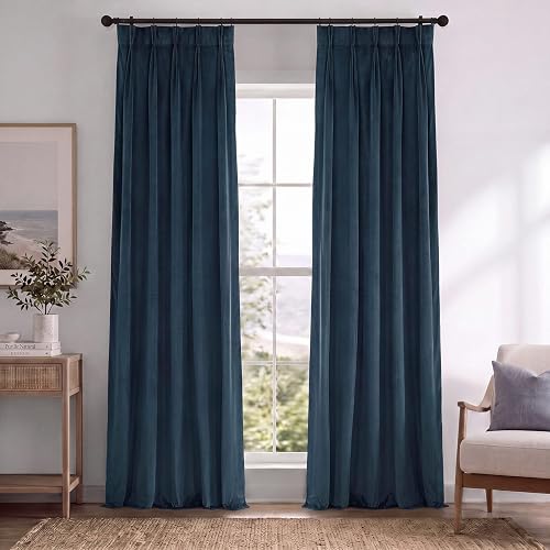 HPD Half Price Drapes Cortinas Opacas de Terciopelo, 274 cm de Largo, 1 Panel, C