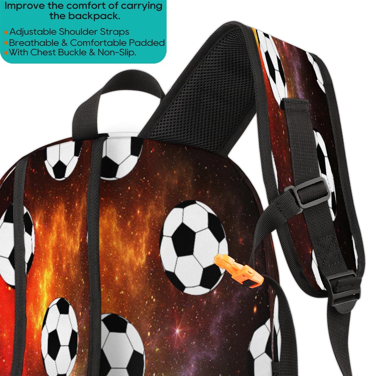 Galaxy Space plecak piłkarski o dużej pojemności plecak szkolny, plecak na książki, plecak piłkarski, wędrówki, podróż, na co dzień, na laptopa, plecak dla dzieci, chłopców, dziewcząt, mężczyzn,