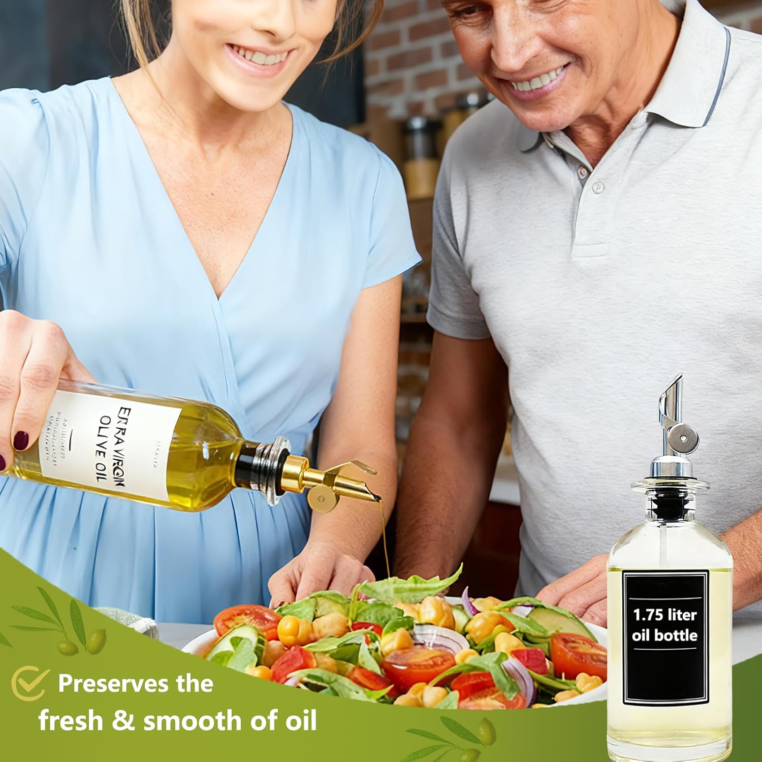 Pafusen Olive Oil Pour Spout with Adapters, Oils Pourer for Olive Oil Dispenser Bottle, Easily Turn Your Bottles into Dispensers for Liquor,Oils,Bottle Pourers (Sliver, 12 Pack Pour +Adapters)