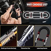 Vista 3 de Entrenador de Brazo Twister de Última Generación, Barra de Ejercicio Ajustable con Resorte de Potencia, Fortalecedor de Ejercicios de Antebrazo