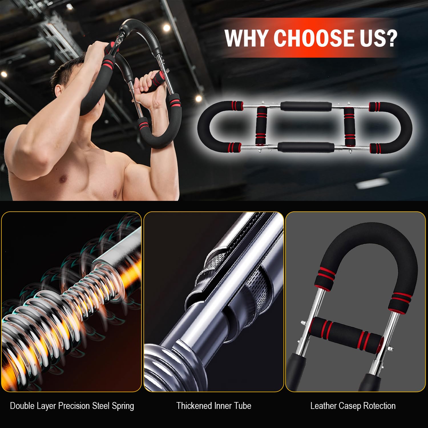 Pull Up Bar Twister - Adjustable Spring Resistance Bar For Upper Body ...